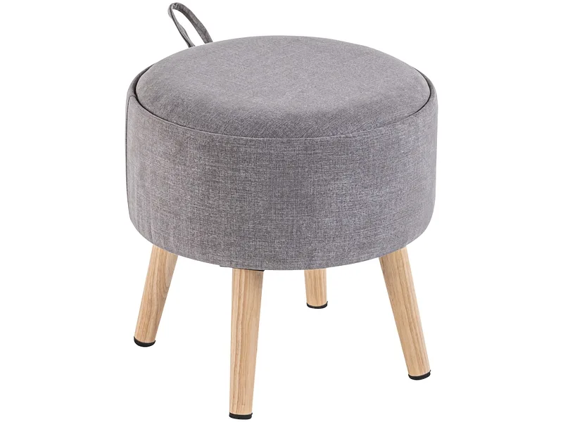 Hocker ANYA 40x40x43cm stoff grau