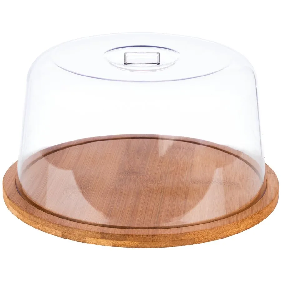 Serviertablett Aps Holz/transparent Polystyrol B 25 T 25 cm