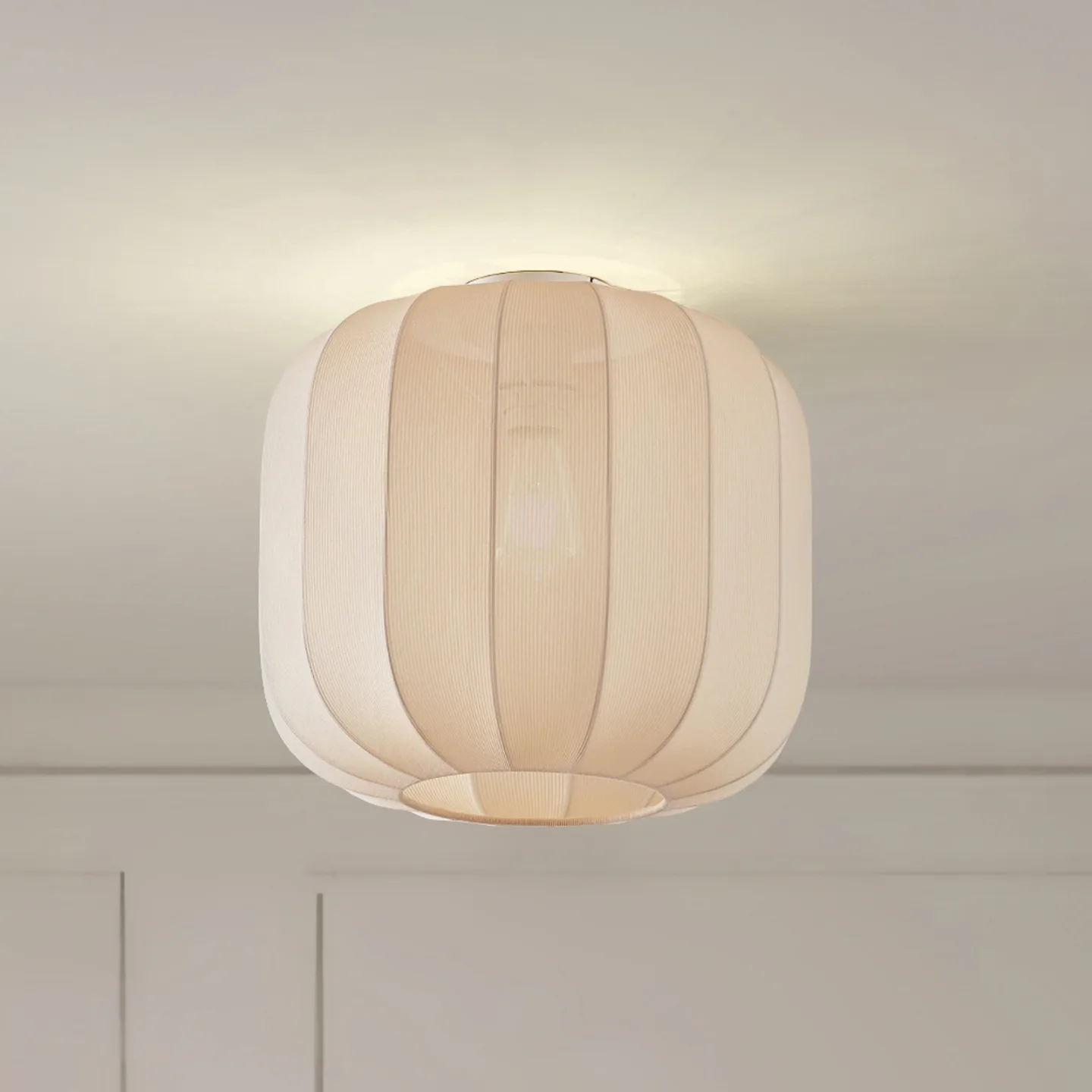 Helin Taklampe Ø35 Beige - Lindby - Spisestue - Skandinavisk - Stoff / Tekstil - Med en lyskilde