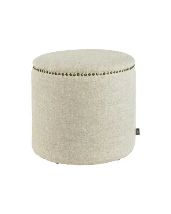 Nice fotpall linen sand