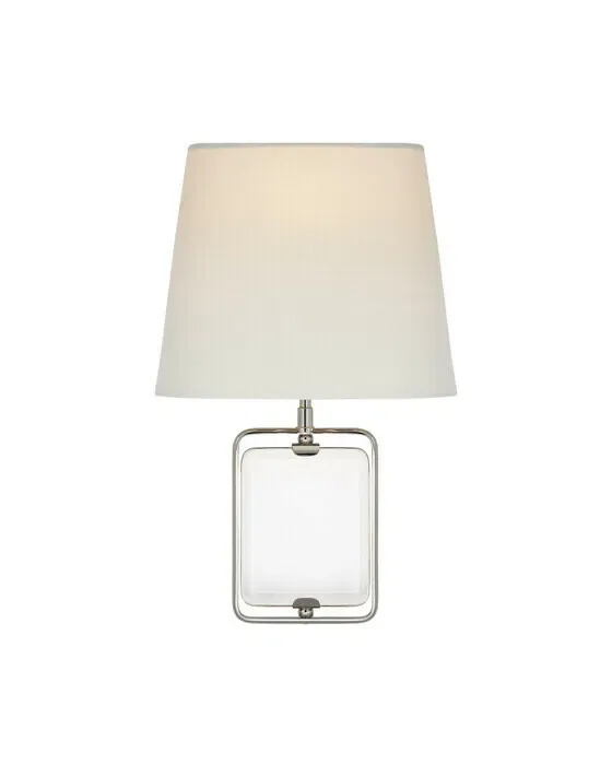 Henri Framed Jewel Sconce Crystal and Polished Nickel