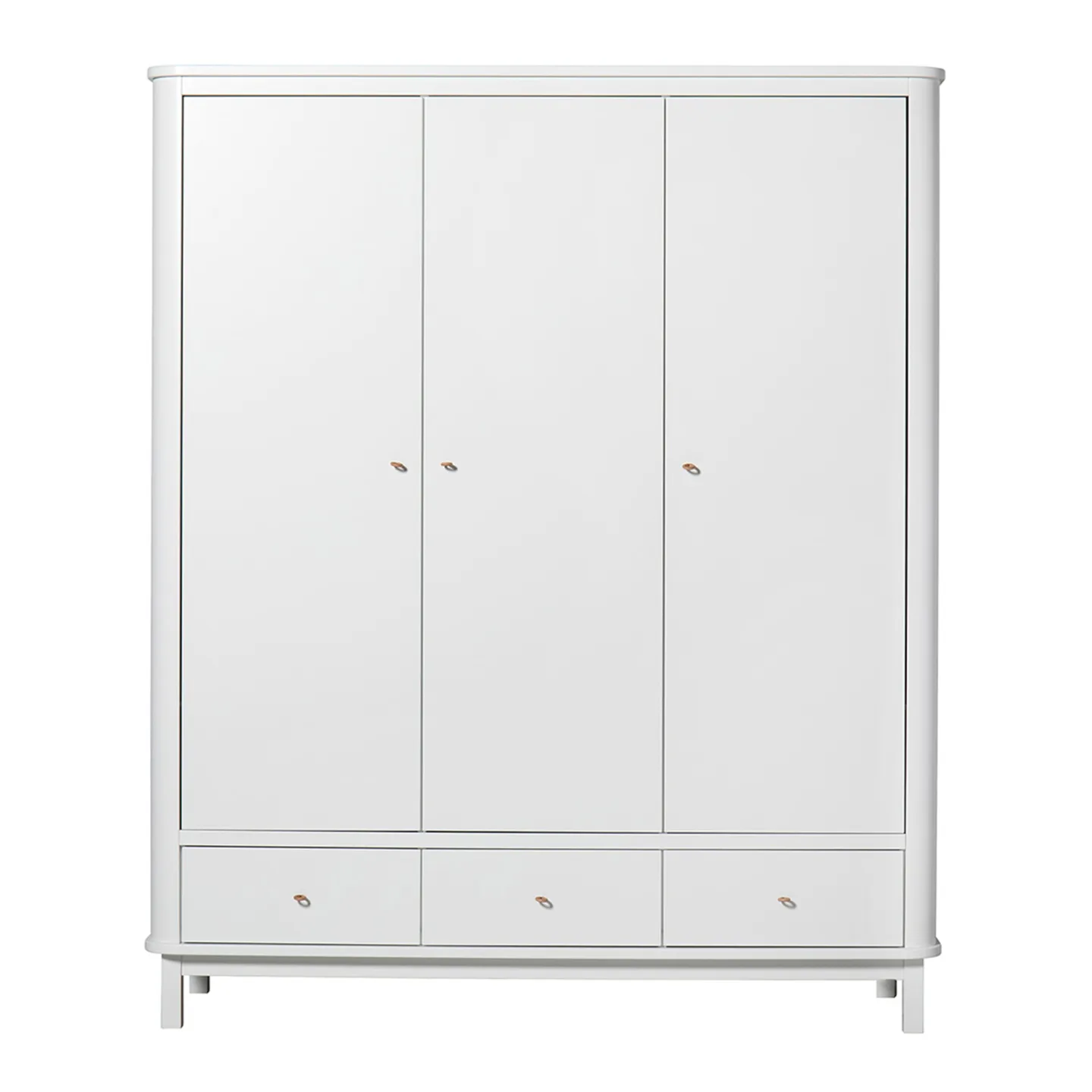 Oliver Furniture - Wood Wardrobe 3 Doors White - Skåp och vitrinskåp - Søren Rørbæk - Vit - Trä