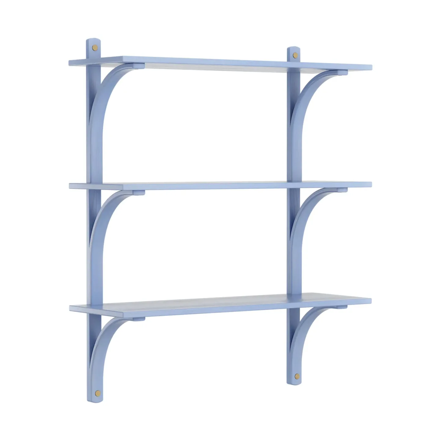 Swedese Levi hylla 3 hyllplan ILKE Blue-mässing, 90 cm