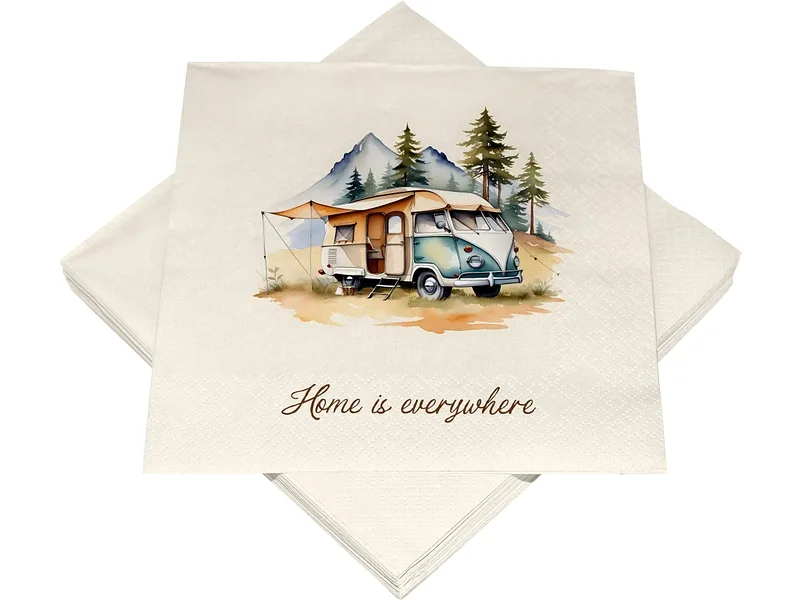 Set 20 Servietten SWAN Papier weiss