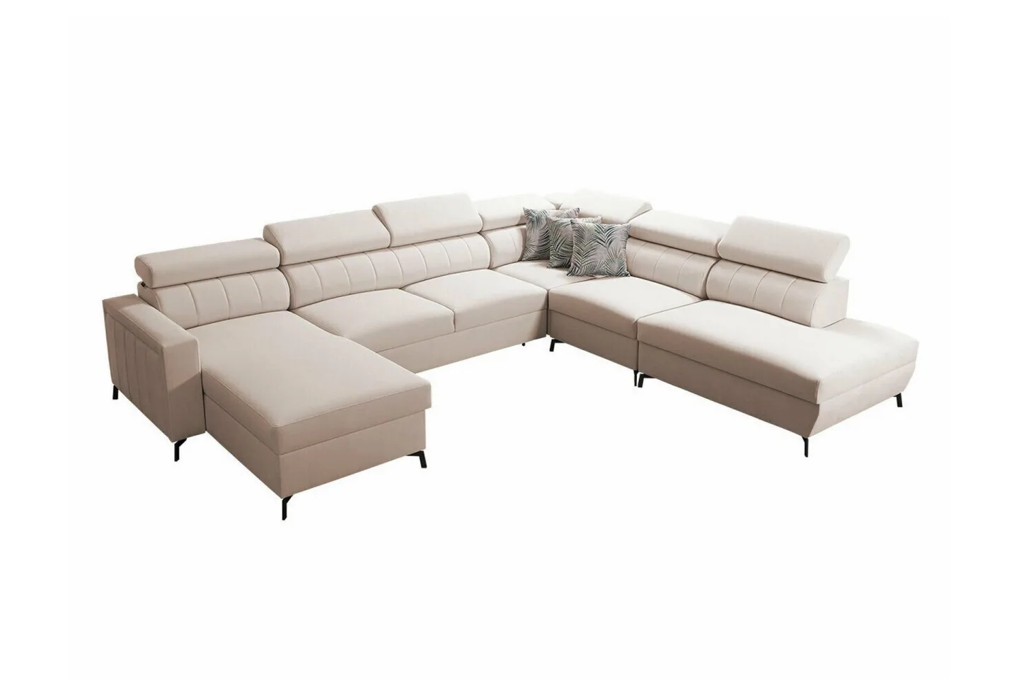 Galbally 5-sits Hörnbäddsoffa beige -