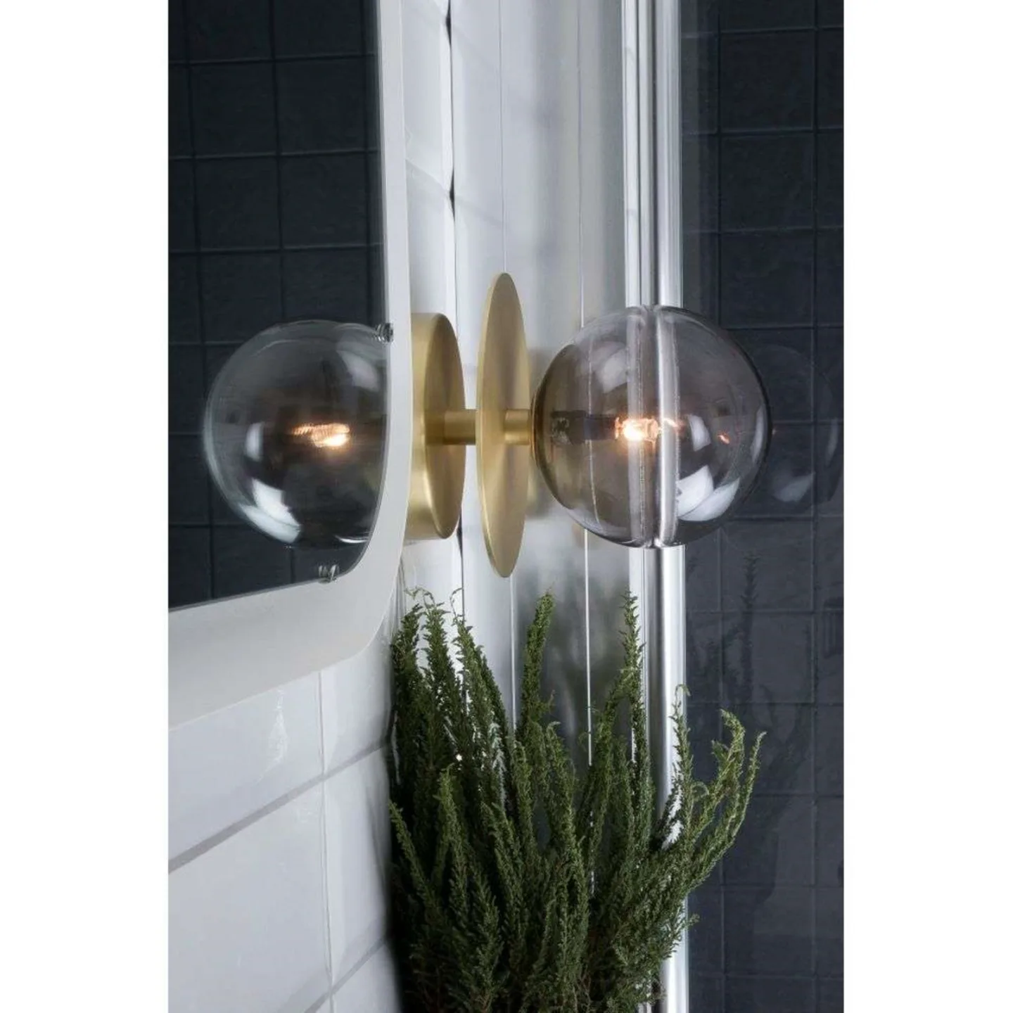 Art Deco Wand-/Deckenleuchte IP44 Smoke - Globen Lighting - Wohnzimmer - Design - Metall - Einflammig