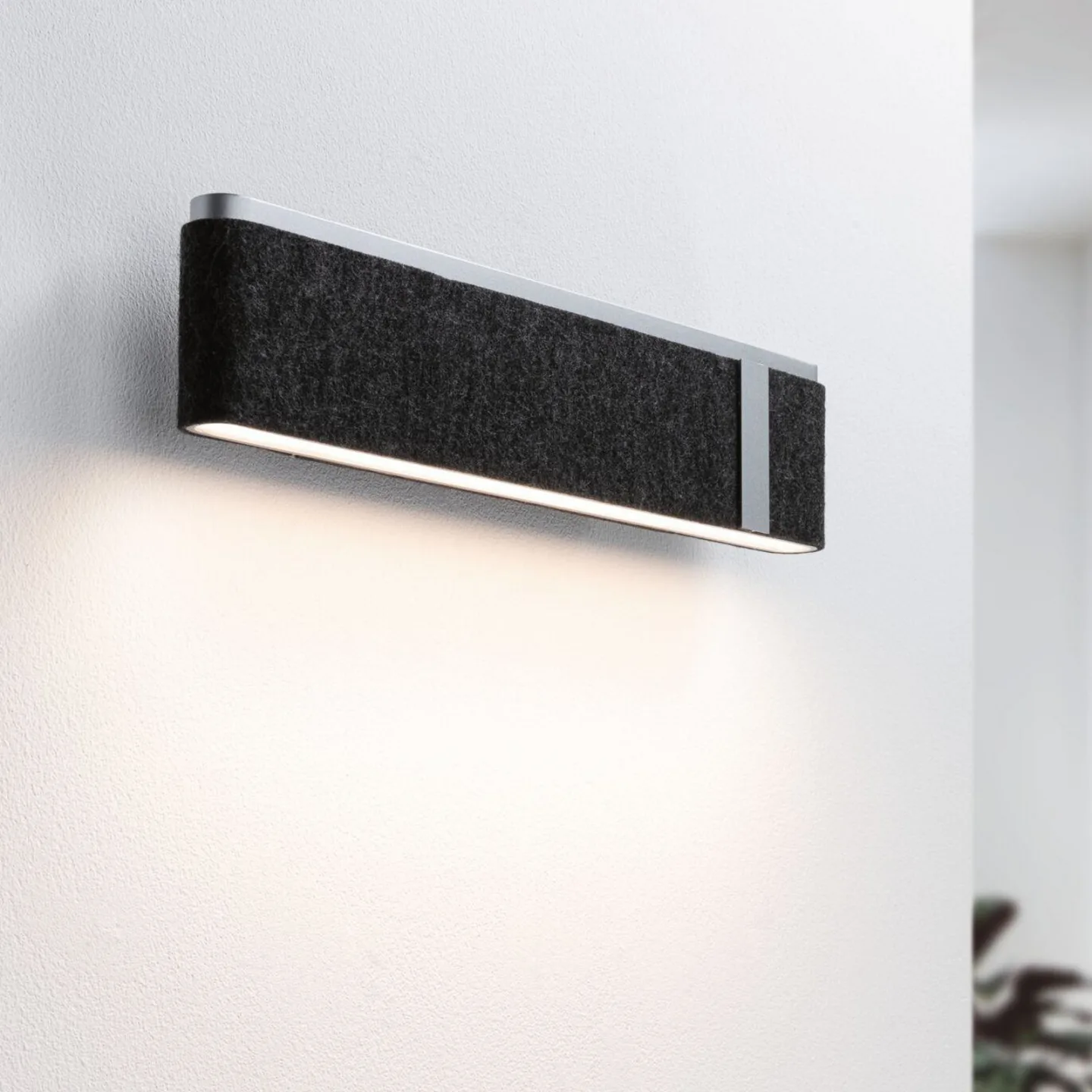 Jagun LED Væglampe 3-Step-Dim Antracit - Paulmann - Stue - Moderne - Stof / tekstil - Med én lyskilde