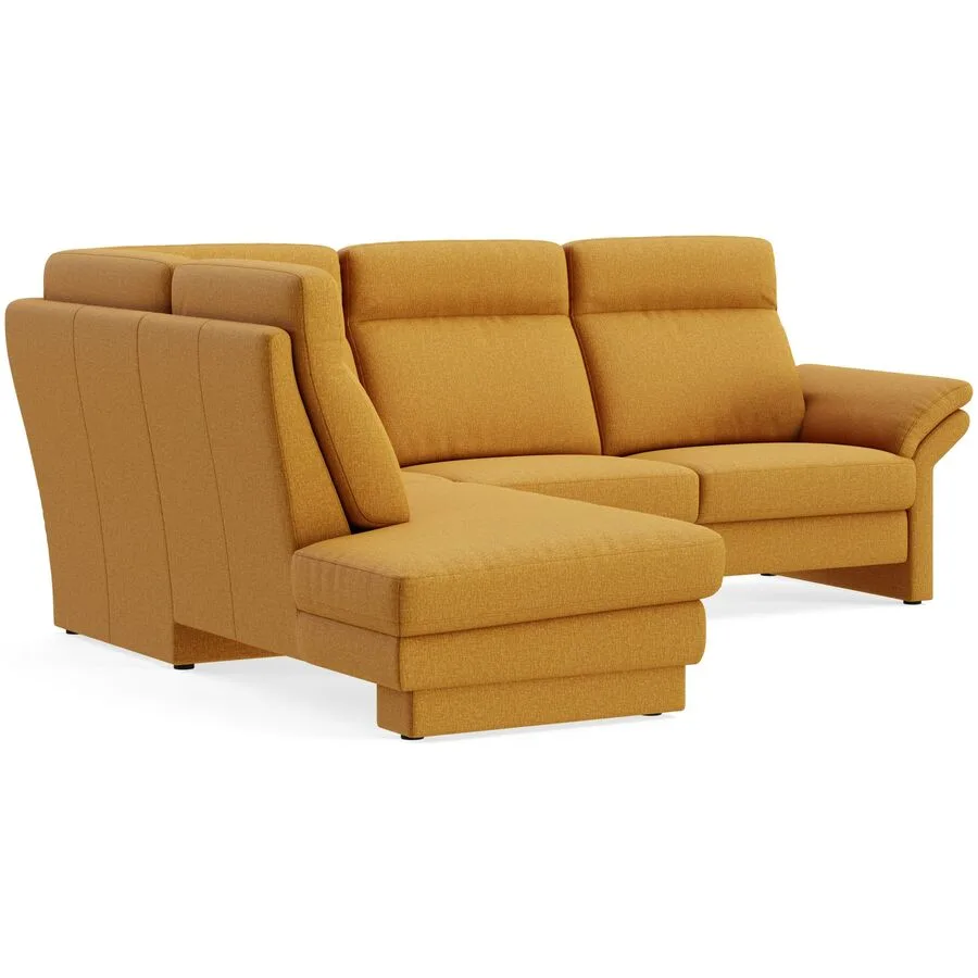 Ecksofa Albula Links Echtstoff Cosmopolitan gold B 250 T 215 cm