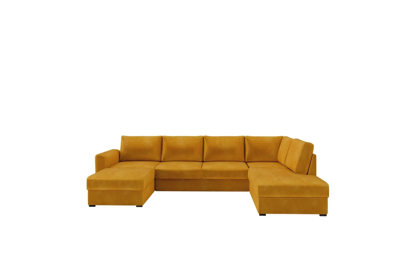 Taberk Soffa med Divan och Schäslong 4-sits - Gul