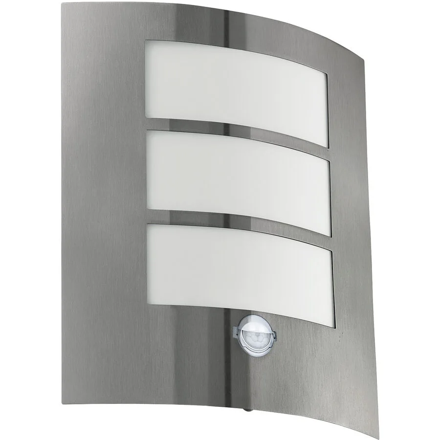Eglo Wandlampe aussen City Edelstahl Edelstahl 26 cm