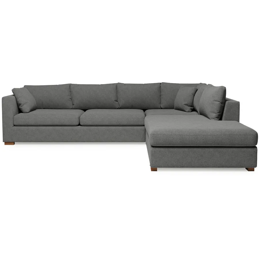 Ecksofa Malia Grau Stoff 318 cm 272 cm