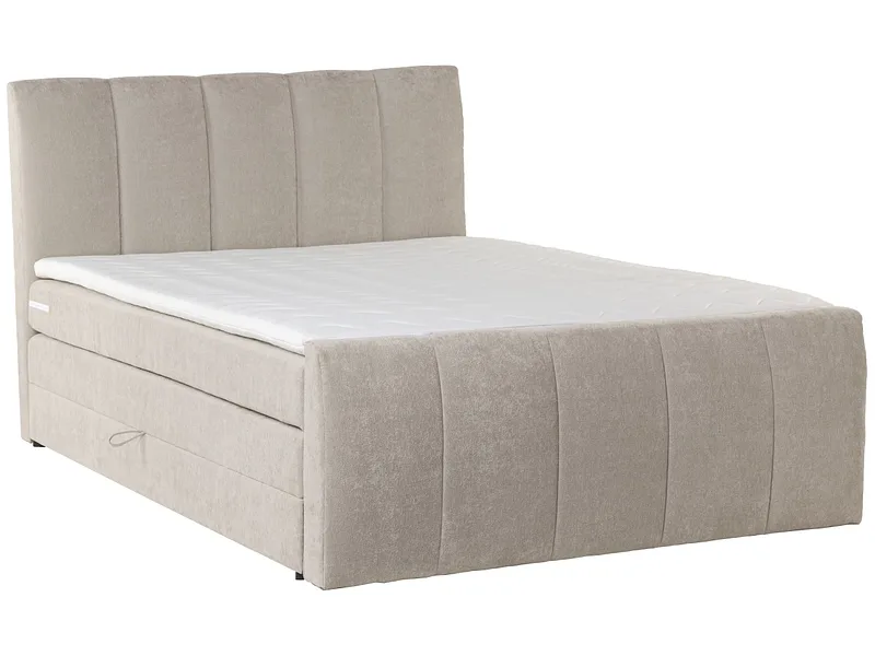 Boxspringbett CAPRI beige 140x200cm halbfest