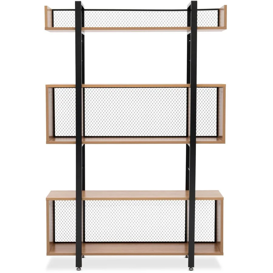 Regal Cavela natur/schwarz MDF, Metall B 120 H 180 cm