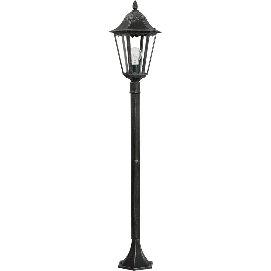 Eglo Stehlampe aussen Navedo Schwarz/Silber Aluminium 120 cm - Material: Aluguss
