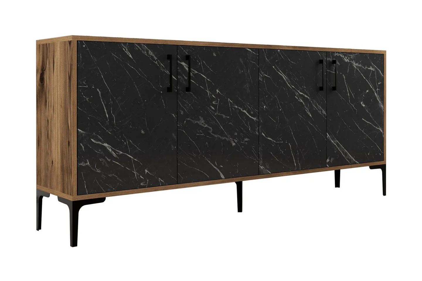 Levents Avlastningsbord 180 cm - Valnöt/Svart