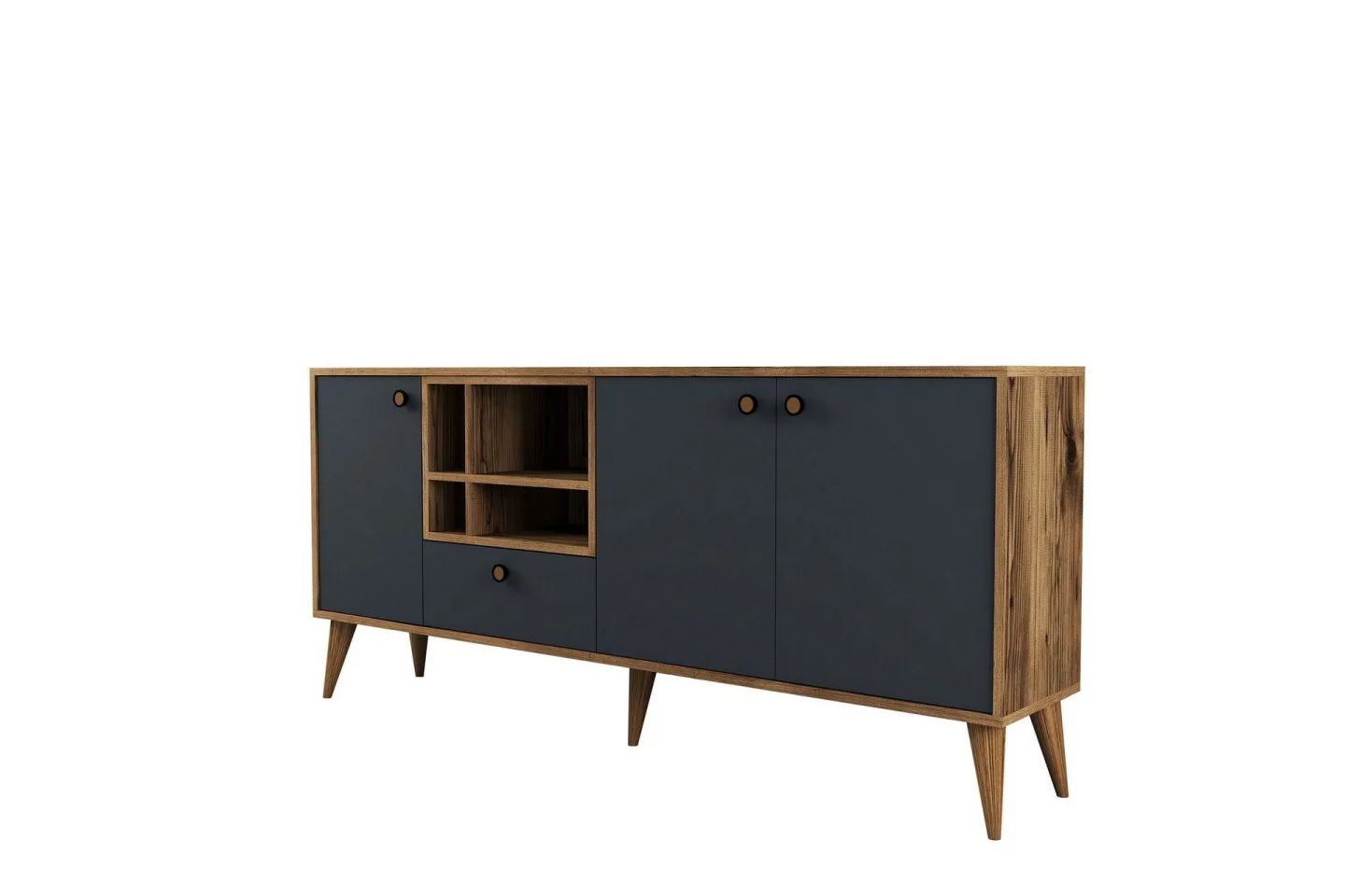 Scone Konsollbord 180 cm - Antracit/Valnöt