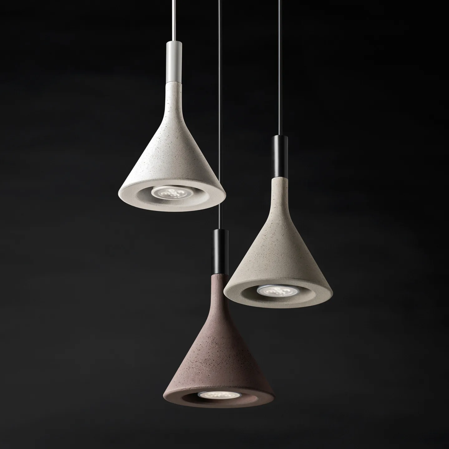 Aplomb Pendelleuchte Mini White - Foscarini Aplomb Mini - Küche - Design - Beton - Einflammig