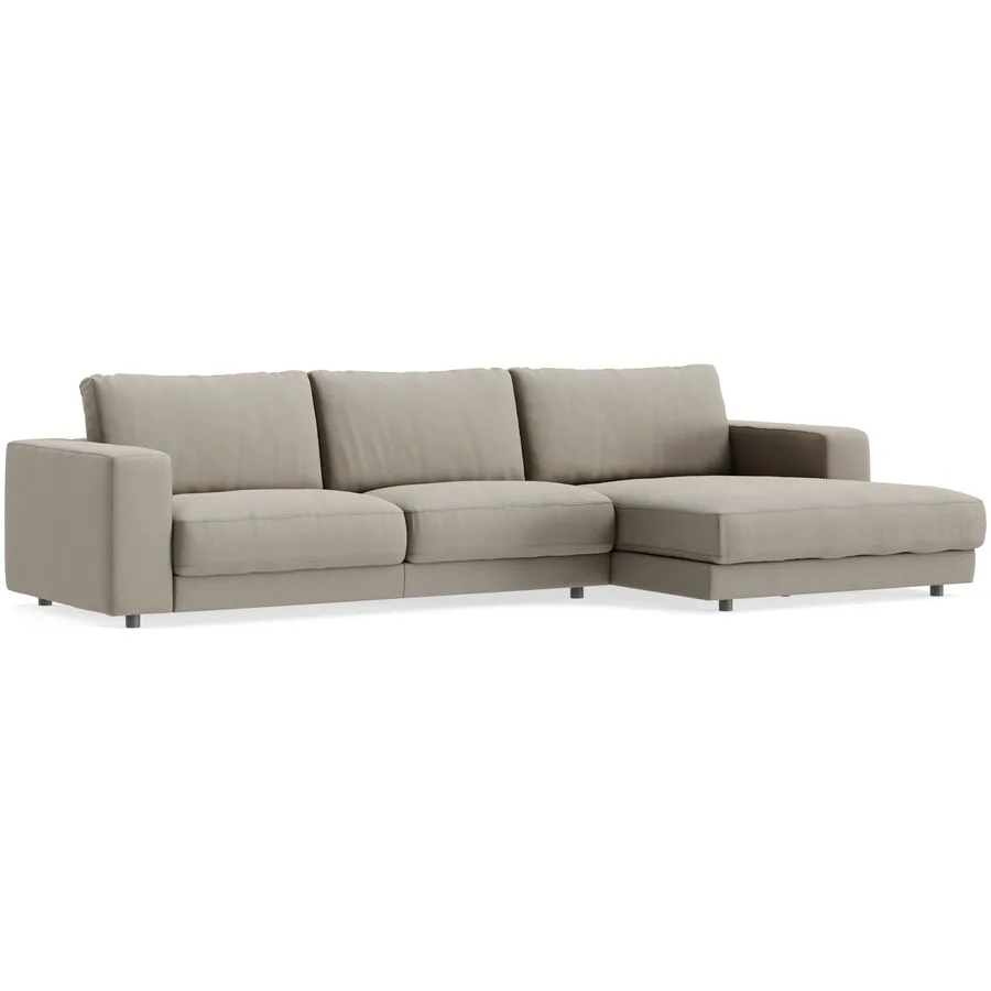 Ecksofa Ava Rechts Bezug: 100% Polyester taupe B 330 T 170 cm - Möbel Konfigurator: Traummöbel individuell zusammenstellen