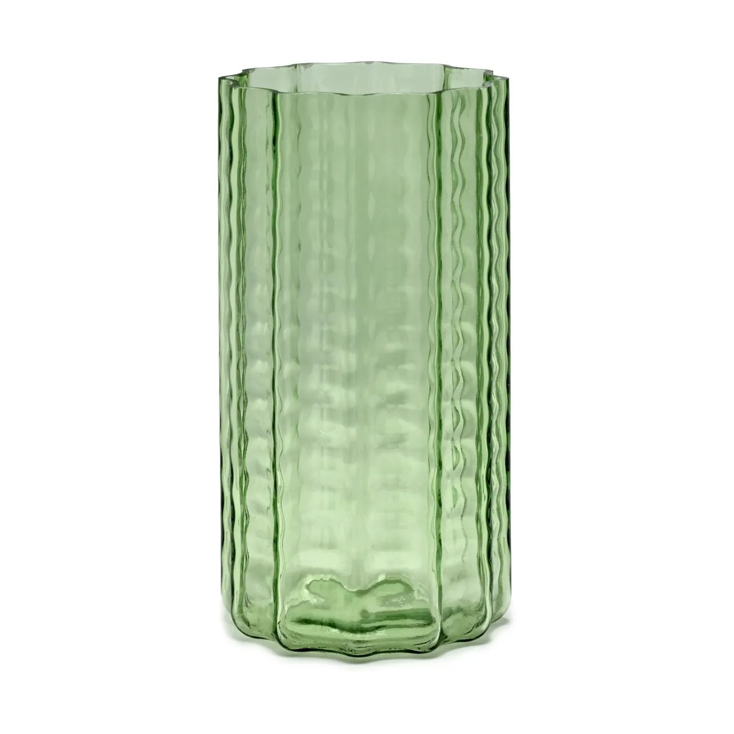 Serax Waves 02 Vase 28 cm Green-clear