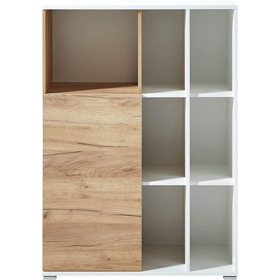 Aktenschrank Leone weiss, natur Holzwerkstoff B 85 H 120 cm
