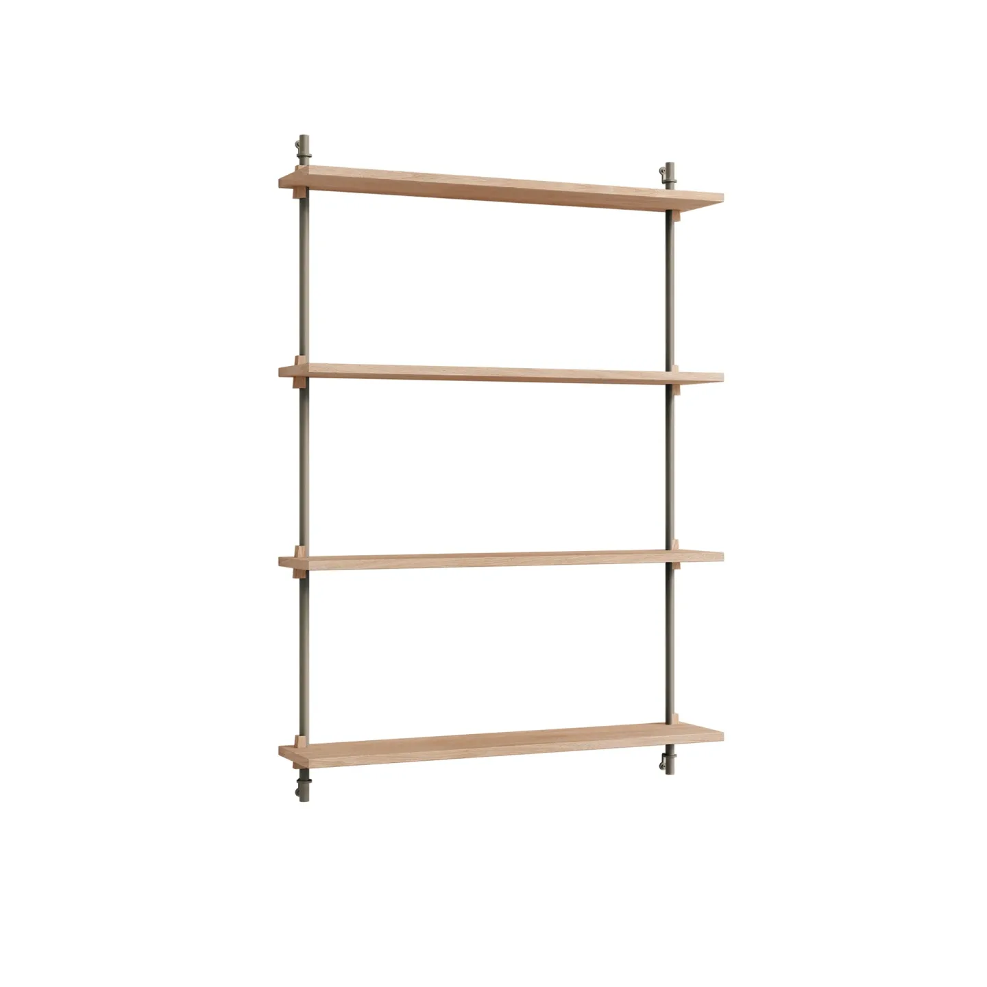 MOEBE Wall Shelving Wandregal Eiche-warm grey, 92x115x17,5 cm, WS.115.1