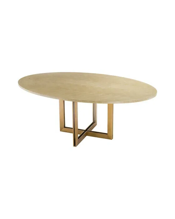 Melchior Dining Table Oval Brass