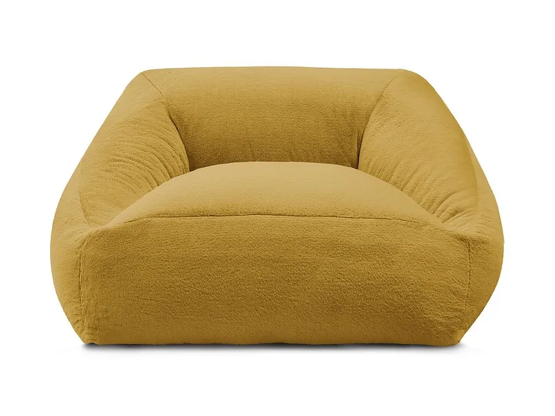 Hocker BOBOCHIC LILIBET 125x125x77cm stoff gelb