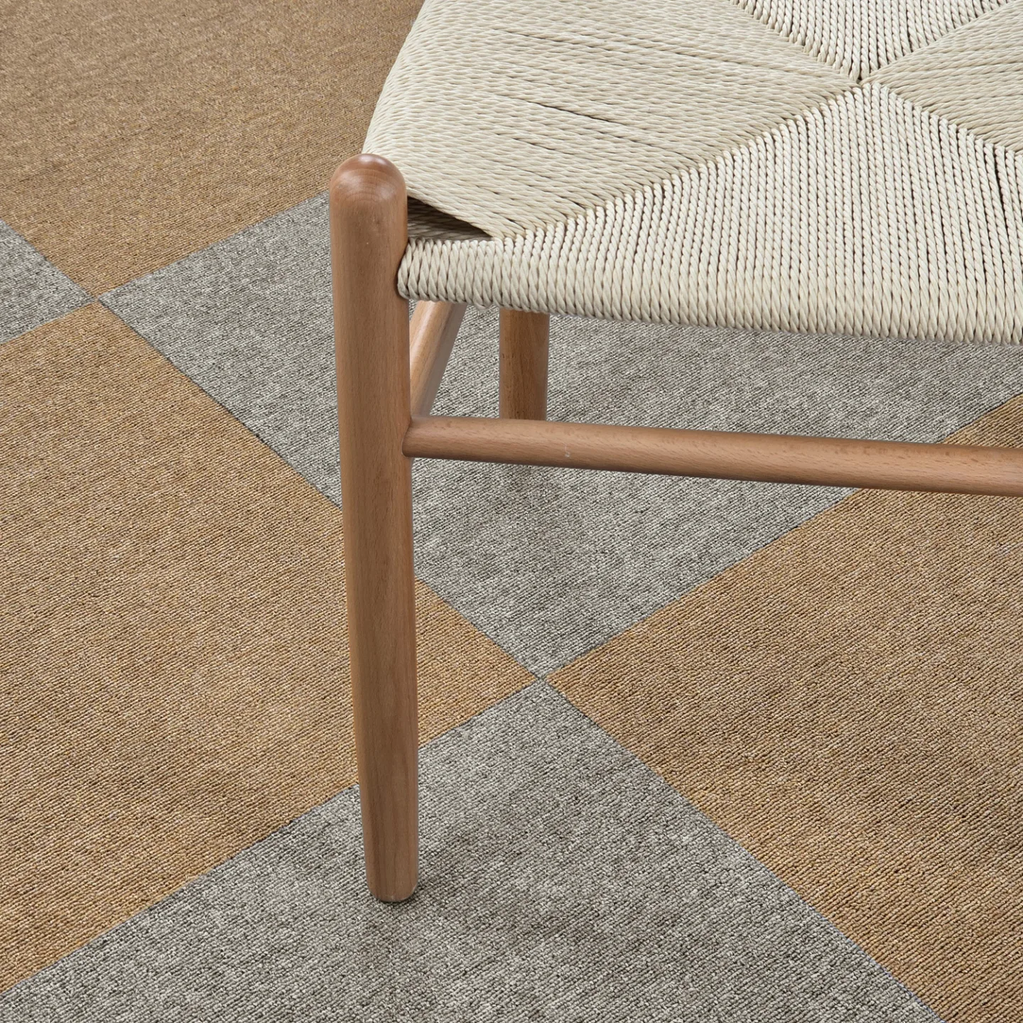Helteppe - Almeria Tekstilfliser 24 stk. (beige) (Størrelse: 50 x 50 cm)