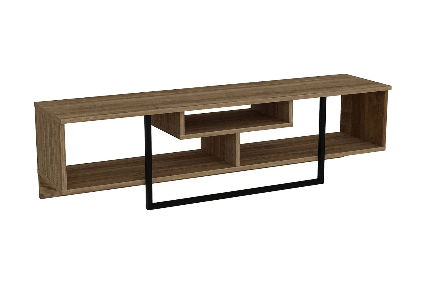 Naftali TV-Bänk 149 cm - Valnöt|Svart