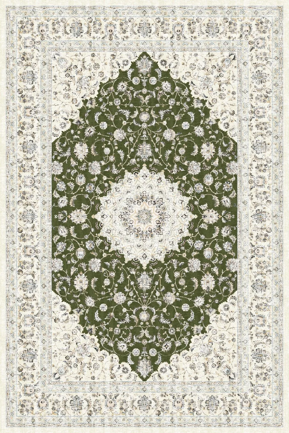 Wilton-teppe - Arabella (grønn) (Størrelse: 200 x 280 cm)