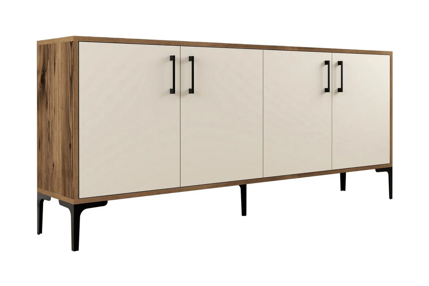 Levents Avlastningsbord 180 cm - Valnöt/Krämvit