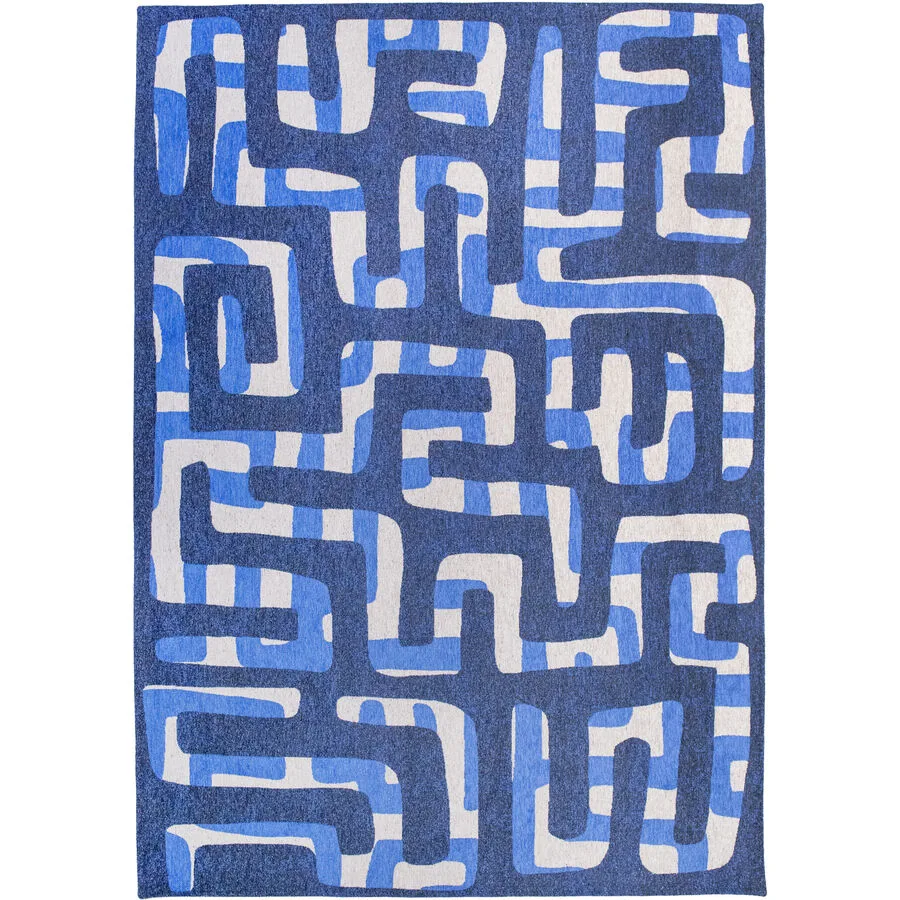 Teppich Kuba Ultramarine, Creme Anderes Muster Polyester 140 x 200 cm