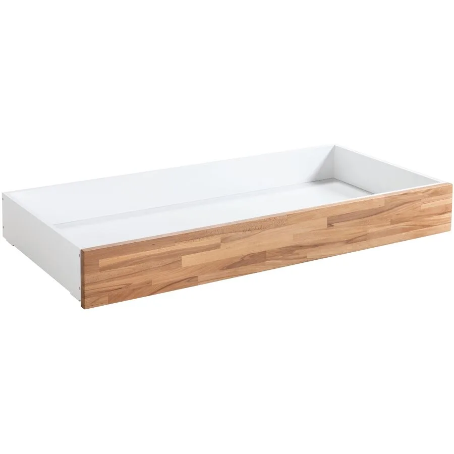 Hasena Bettschubkasten Roll-Box Kernbuche/Weiss Kernbuche/MDF Massivholz B 137 T 67 cm