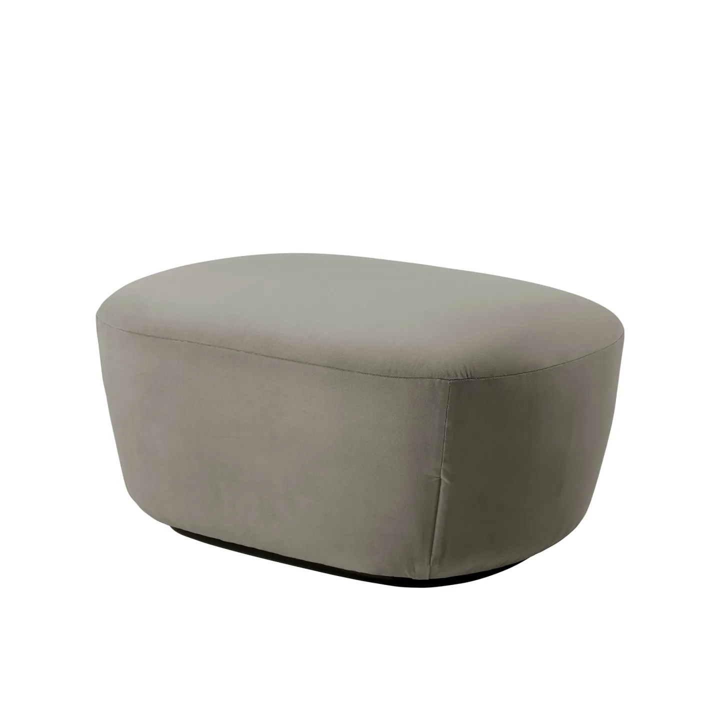Gubi - Stay Ottoman - Fully Upholstered, 62x78, PG. B Dedar, Sunday 025 - Fotpallar - Space Copenhagen - Svart - Textilmaterial