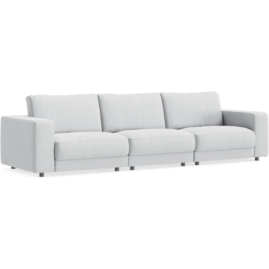 Sofa Ava Grau Stoff B 320 T 107 cm - Farbe: Light Grey - Material: Bezug: 59,7% Polyester 34,4% Polyacryl 5,9% Viskose - Möbel Konfigurator: