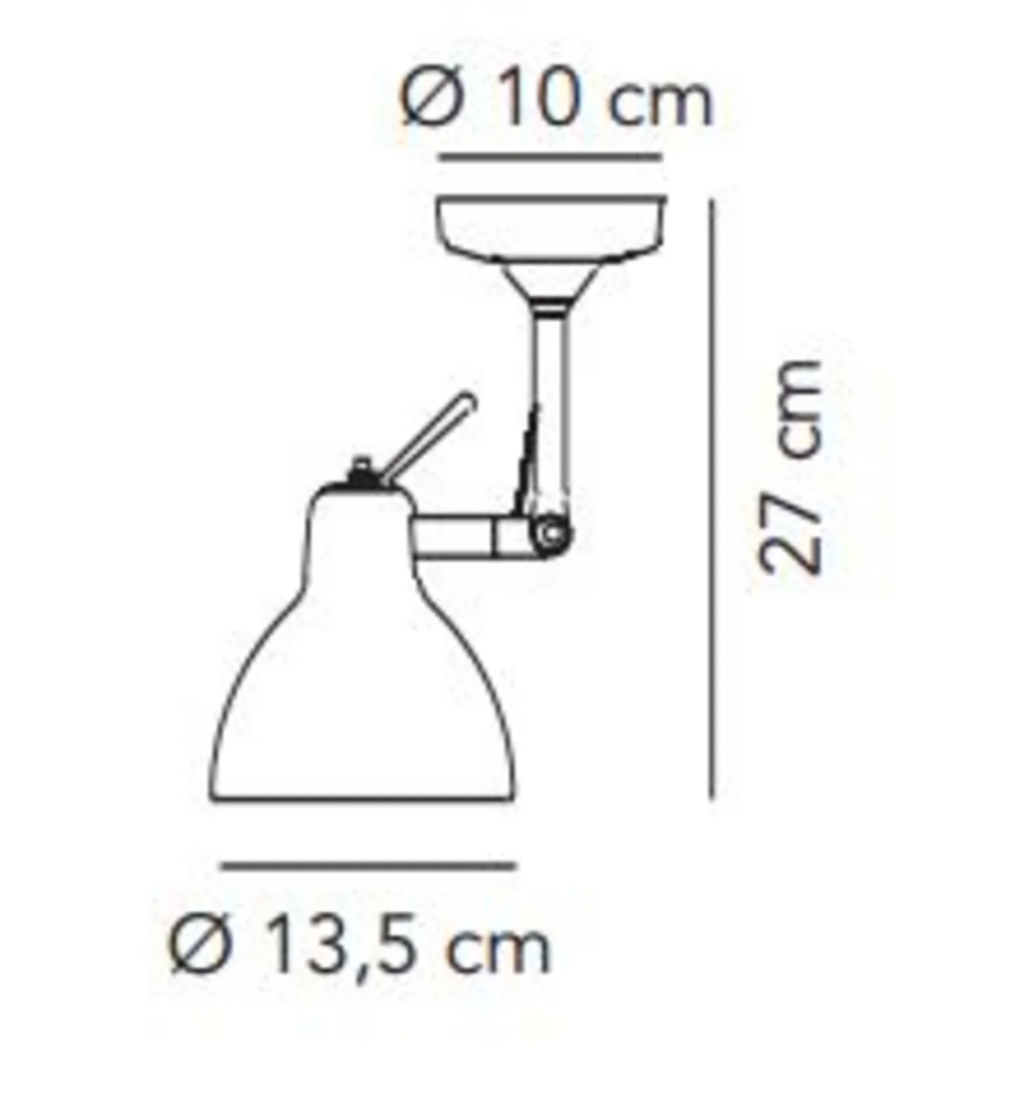 Luxy H0 Væglampe/Loftlampe Alu/Blank Hvid - Rotaliana - Stue - Metal