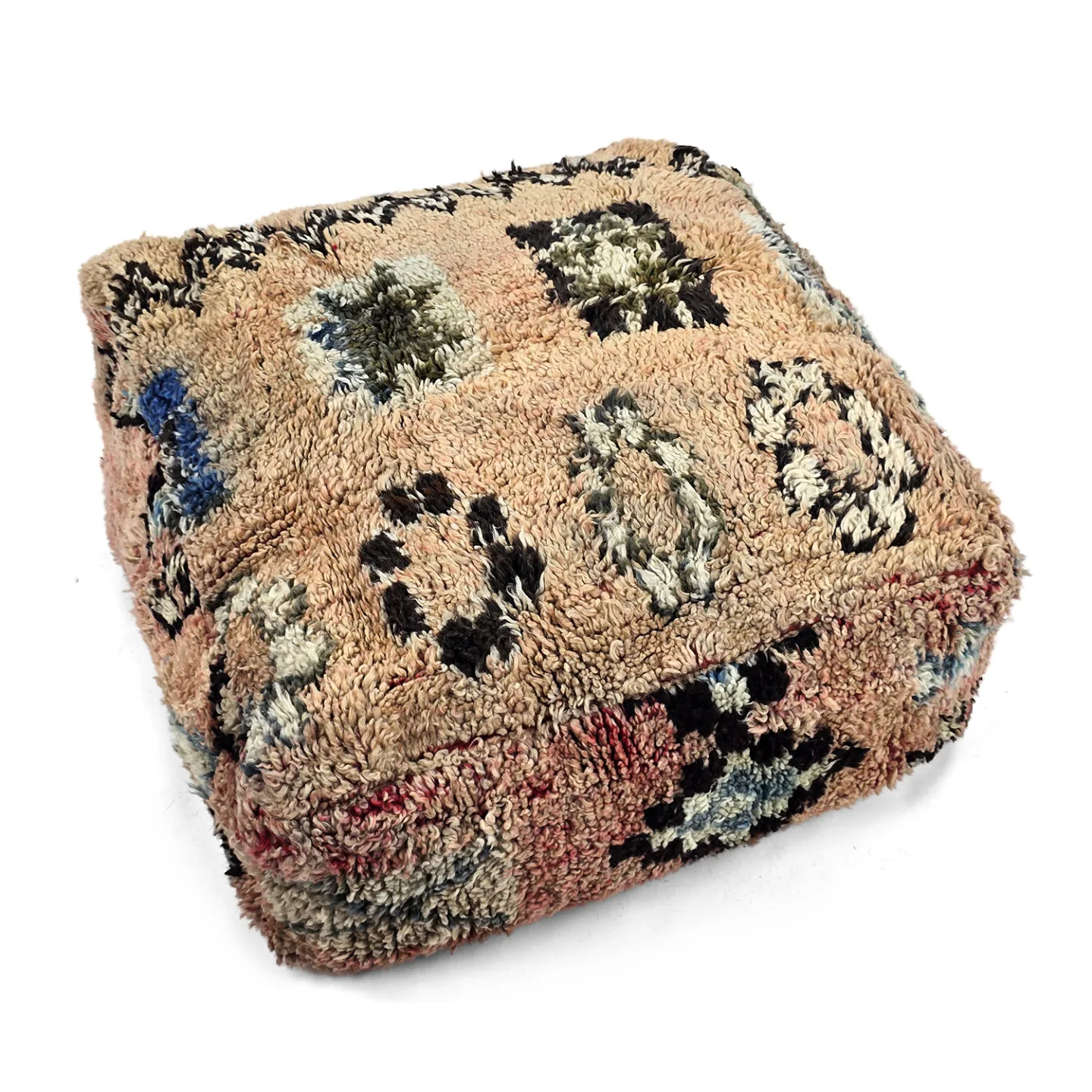 Sittepuff - Marokkansk Azilal 093 (Størrelse: 60 x 60 cm)
