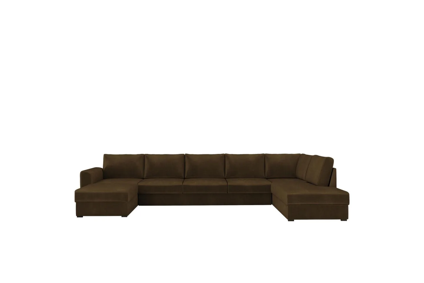 Taberk Soffa med Divan och Schäslong 5-sits - Brun