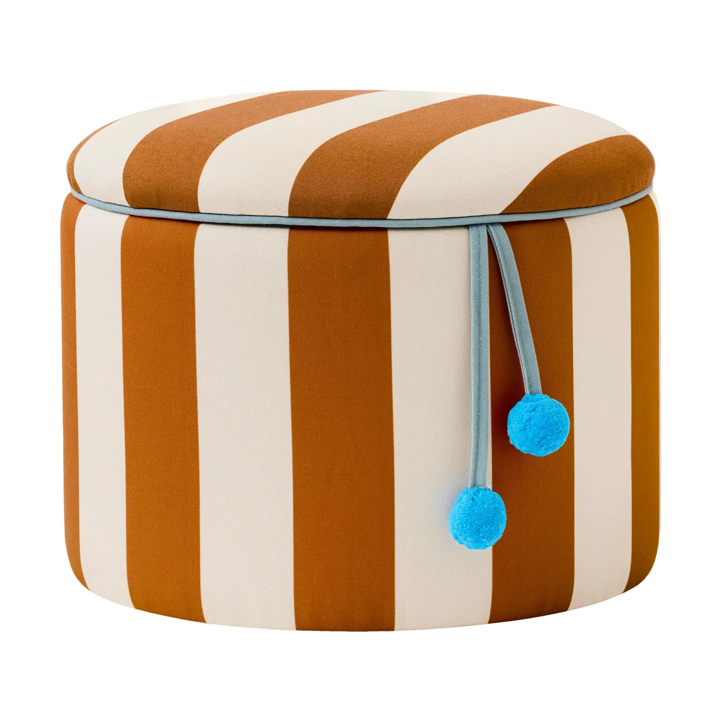 Kid's Concept Pouf Zylinder mit Aufbewahrung Braun, Ø40x30,5 cm