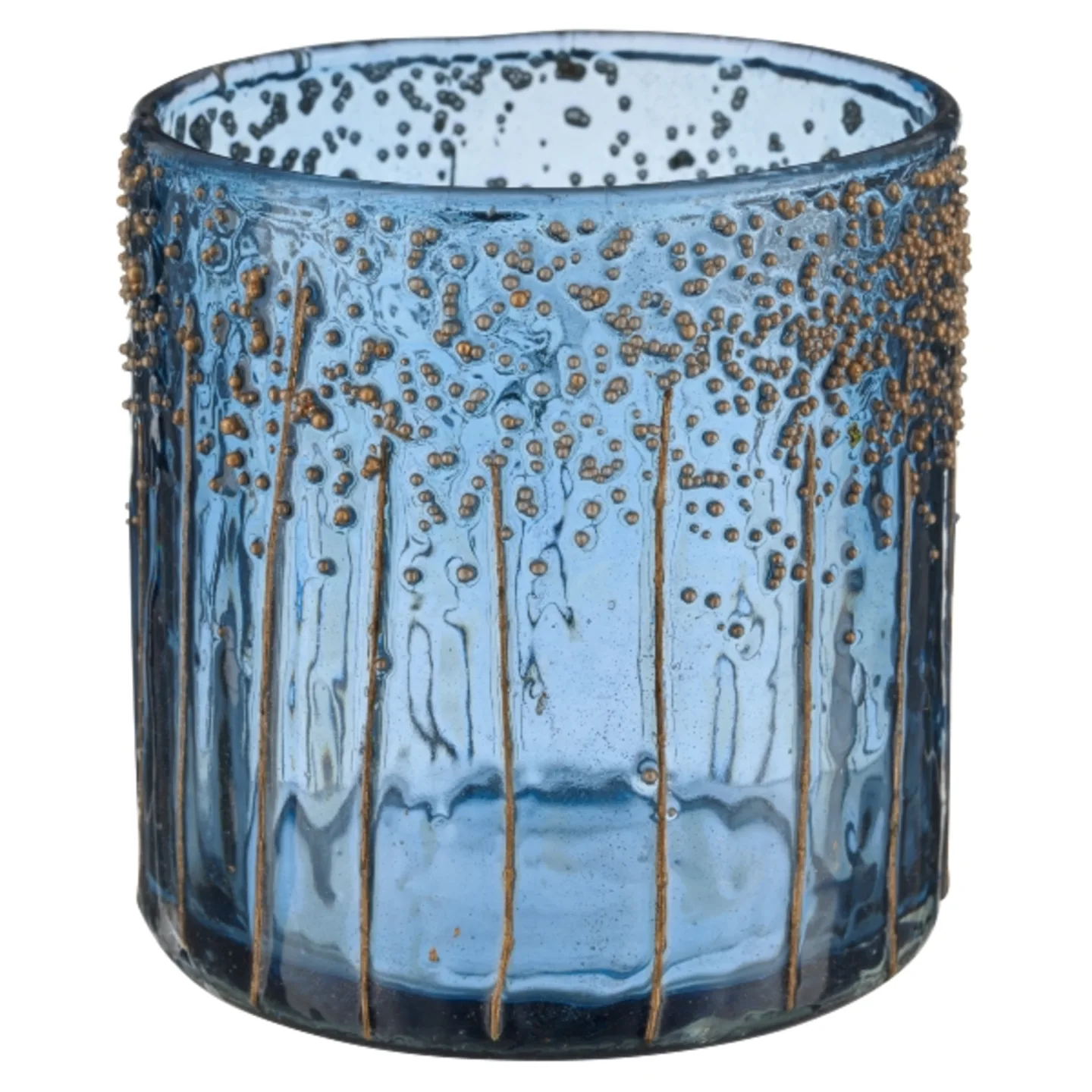Gasper Windlicht Glas, Royalblau | Schubiger Möbel