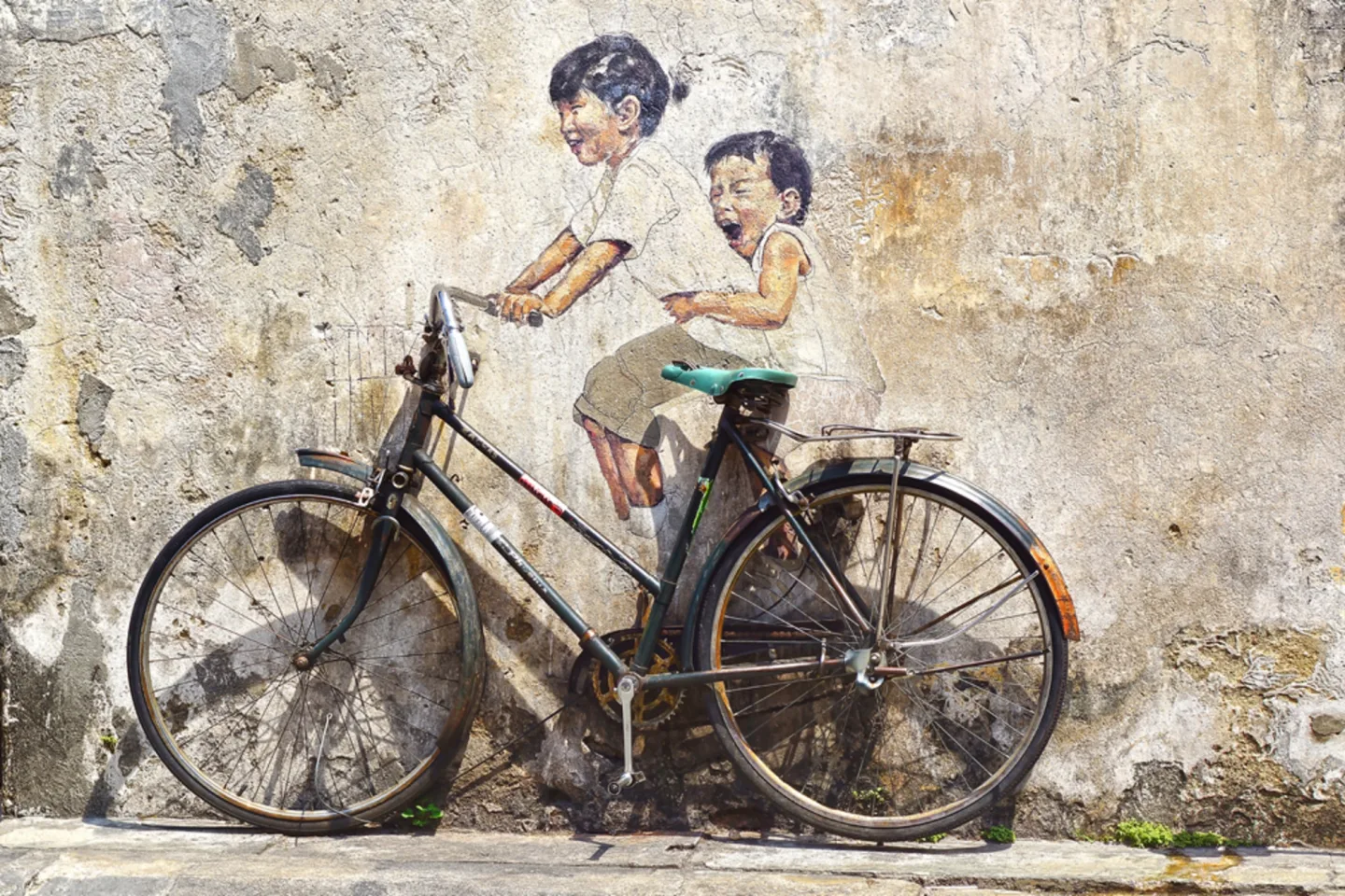 image LAND Alubild Street Art mit Fahrrad | Schubiger Möbel