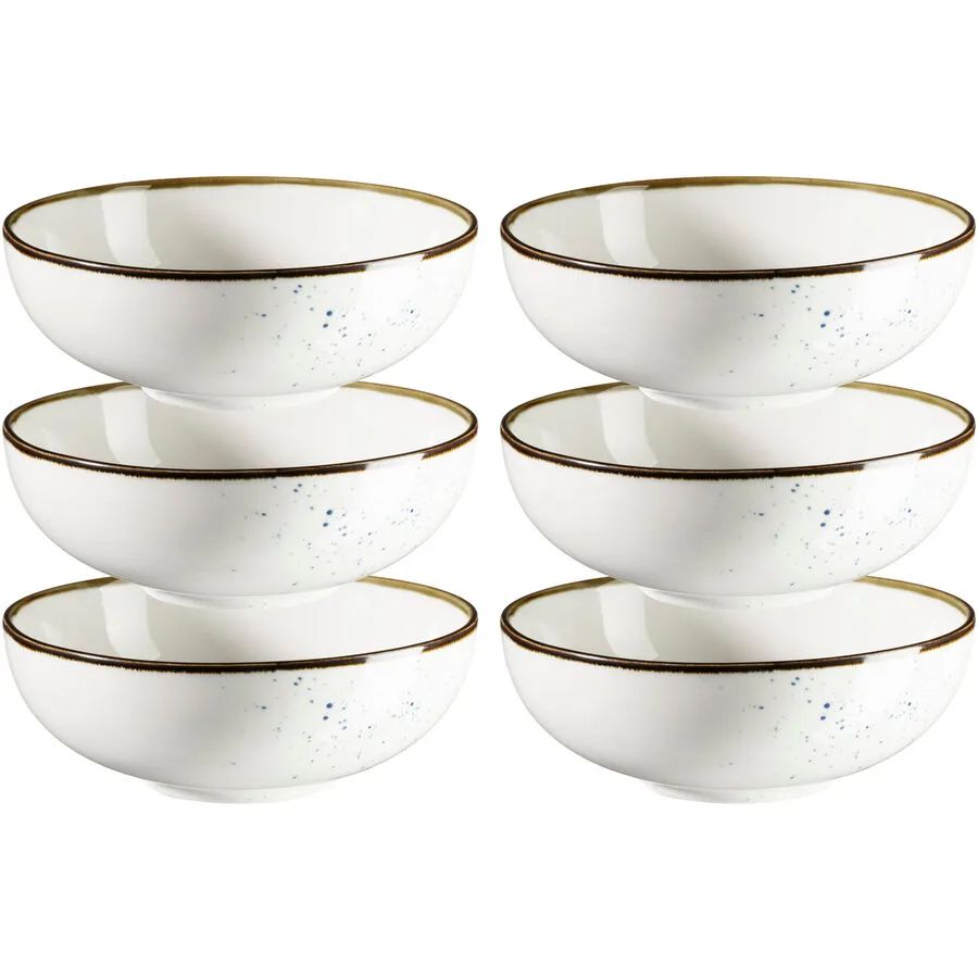 MÄSER Schüssel-Set 6-tlg. Pintar weiss/blau Porzellan D 17 cm 6 Stk