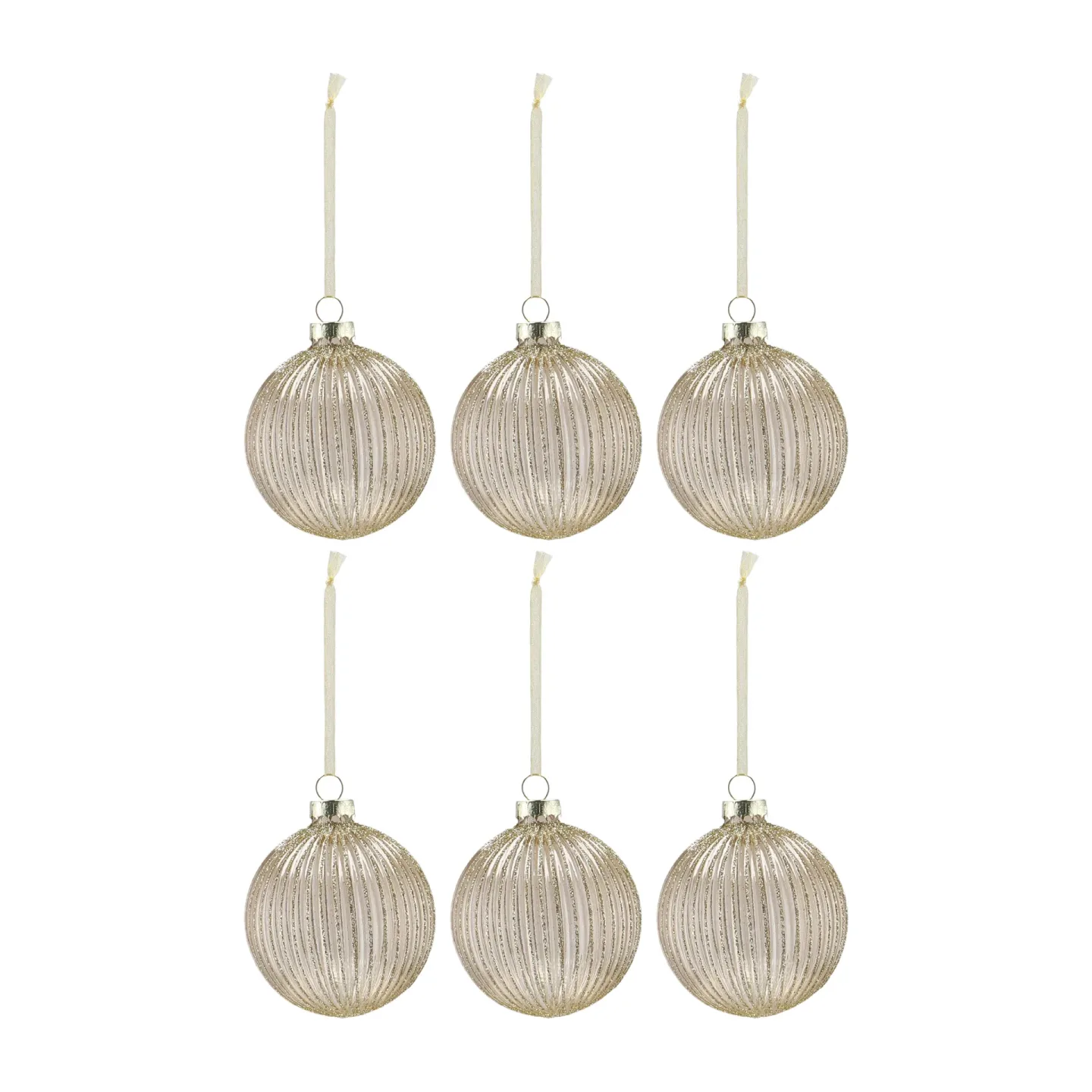 Scandi Living Holiday julgranskula 6-pack Gold