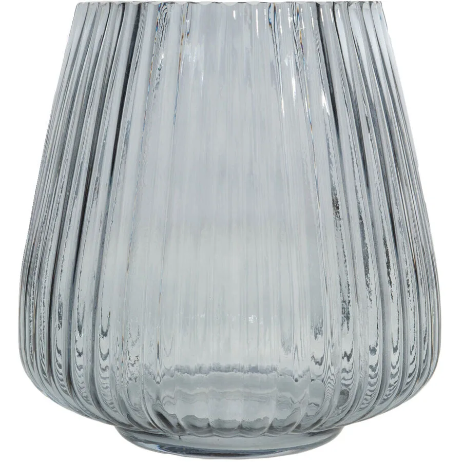 POINT-VIRGULE Windlicht Lamazère Blau Glas 17.7 cm 18 cm