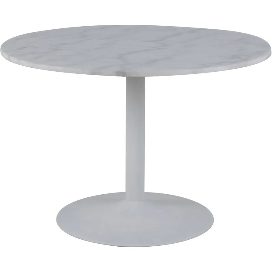 Esstisch Tarifa weiss Marmor, Stahl B 110 T 110 cm