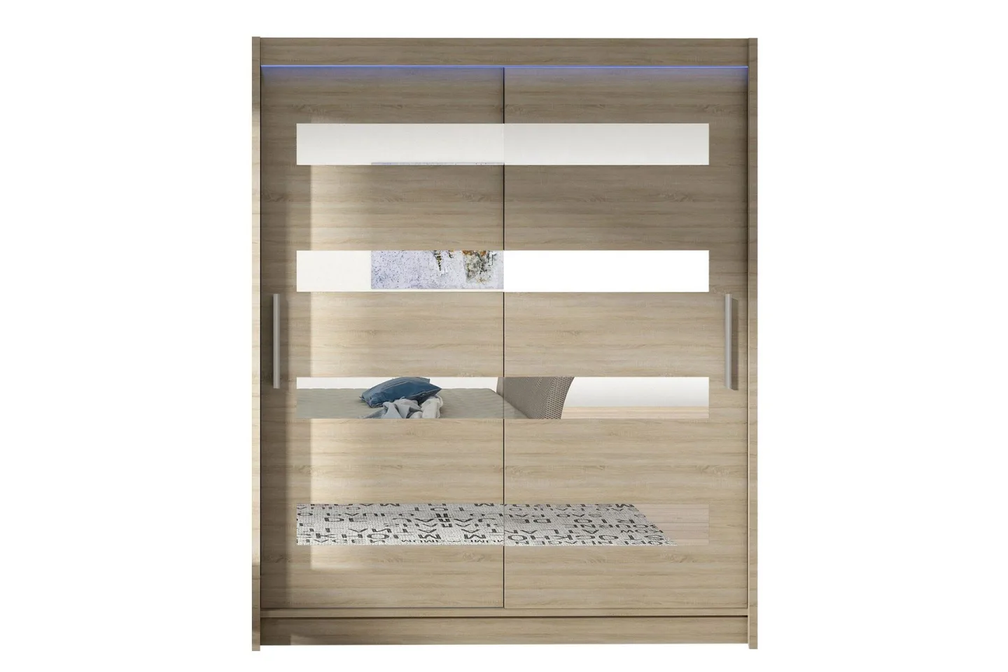 Leila Garderob med Spegel 150x200 cm - Beige