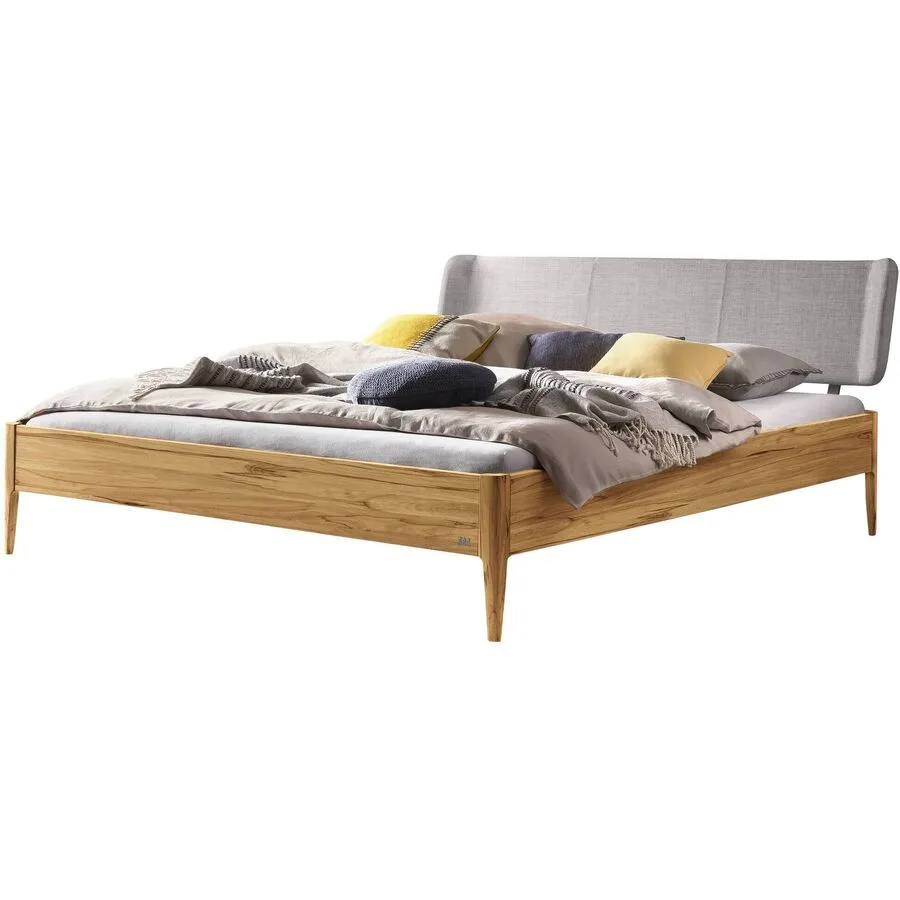 Hasena Bett Castello natur/grau Buche Massivholz 160 x 200 cm