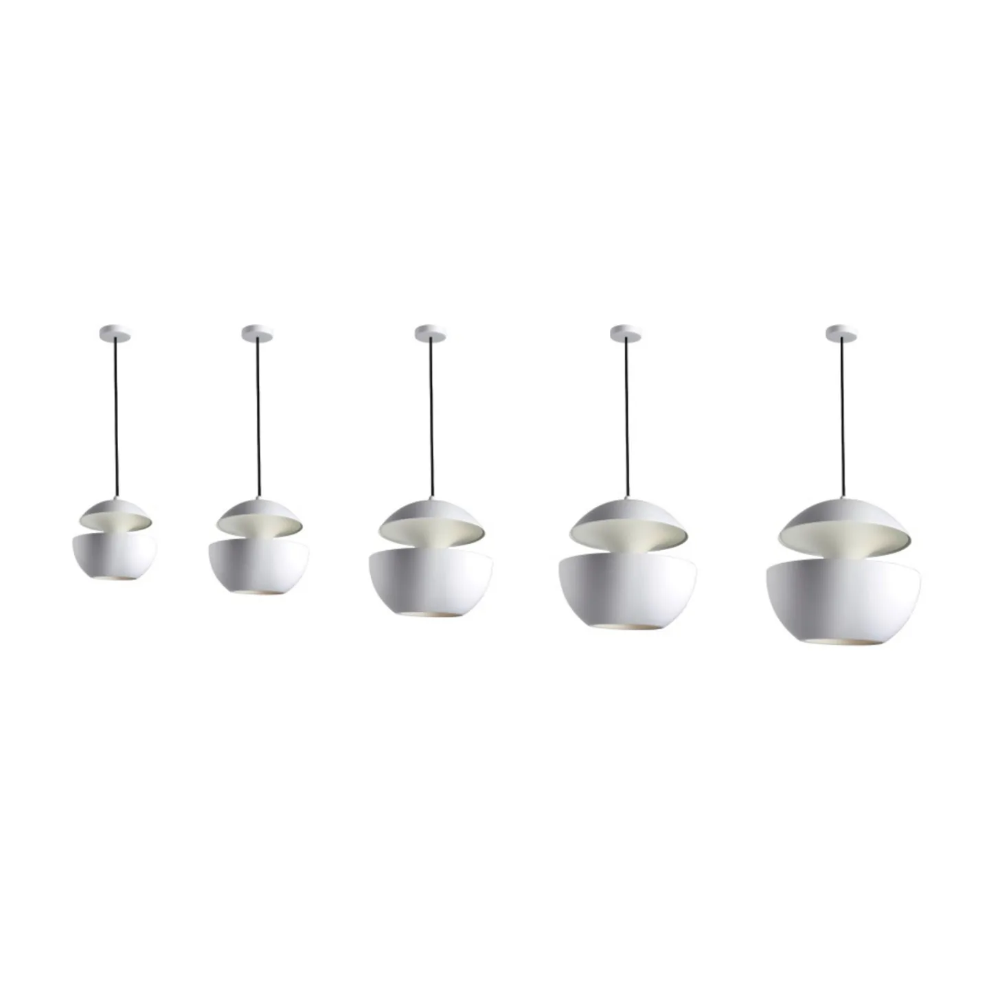 Here Comes The Sun Pendelleuchte Ø175 Weiß/Weiß - DCW - Wohnzimmer - Aluminium