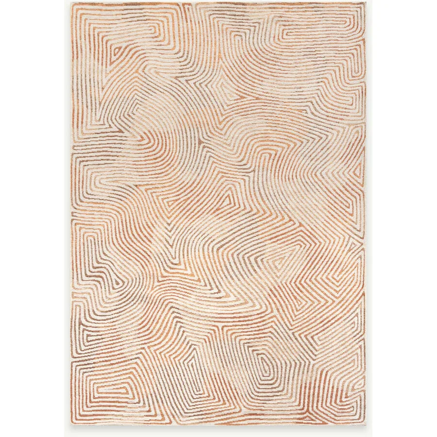 Teppich Indian Sand Rot Polyester 280 cm 390 cm