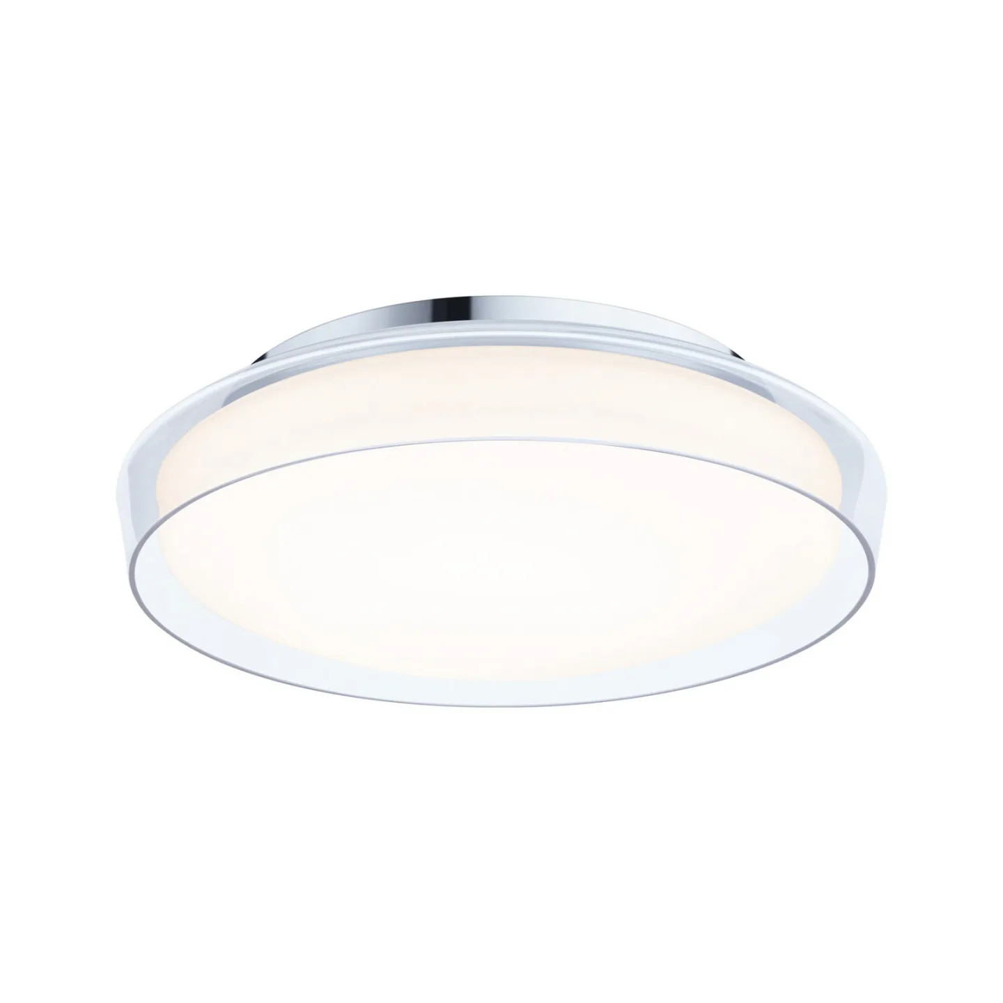Luena LED-taklampe, IP44, krom, Ø 35 cm - Paulmann - Bad - Moderne - Metall - Plafond